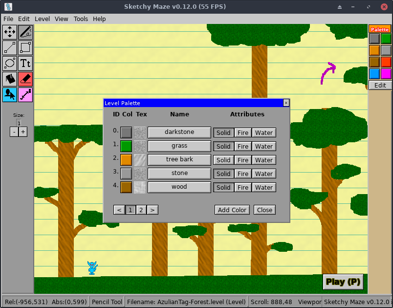 Palette editor