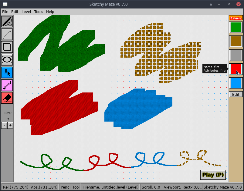 Screenshot of Brush Patterns feature